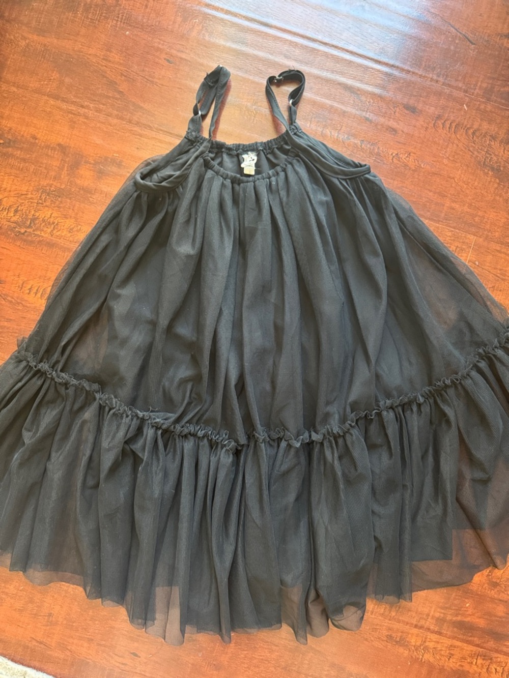 Cotton On Black Kids Dress with Sheer Layers